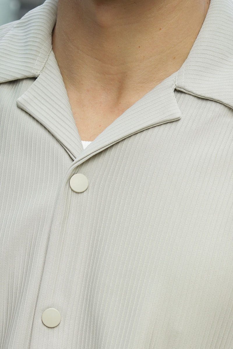ONLY & SONS Kari Relaxed Plizze Resort SS Shirt Moonstruck - Image 4