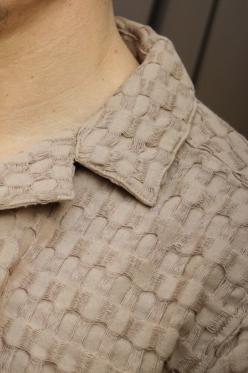 ONLY & SONS Braddock Regular SS Resort Waffle Shirt Chinchilla - Image 3