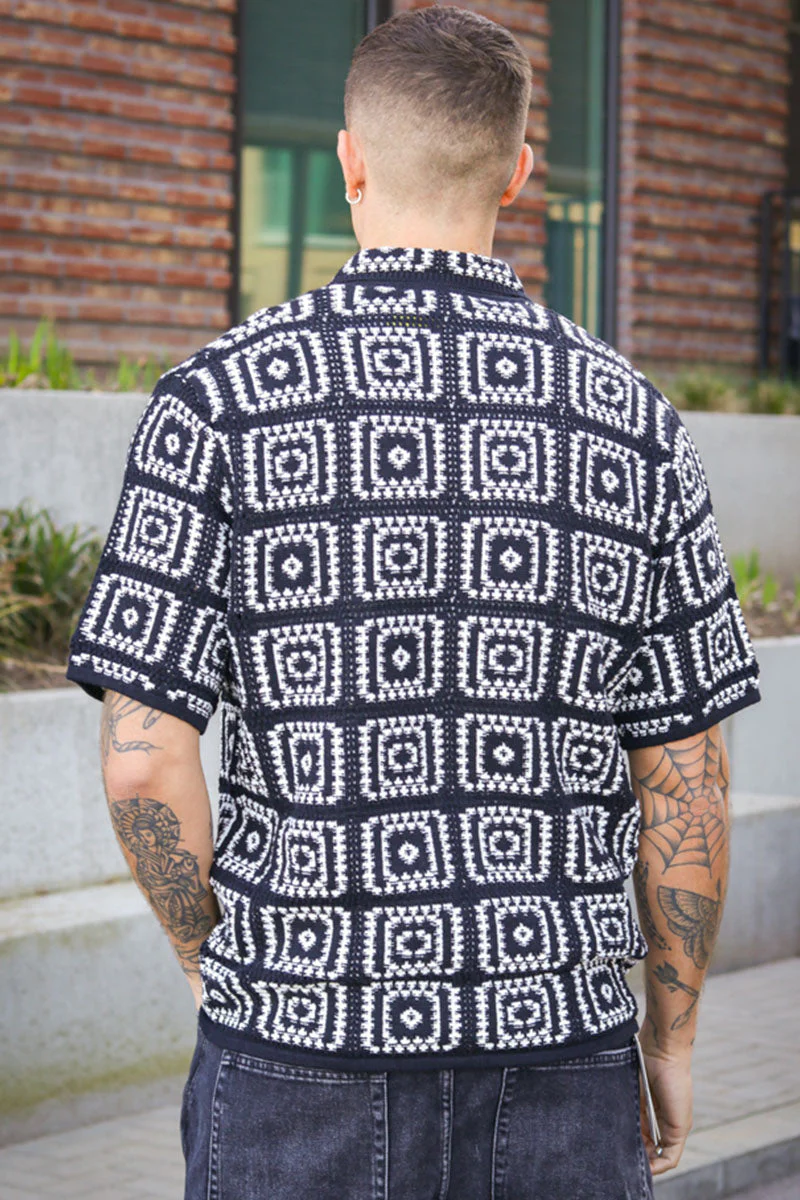 ONLY & SONS Bart Relax SS Knit Shirt Black - Image 4