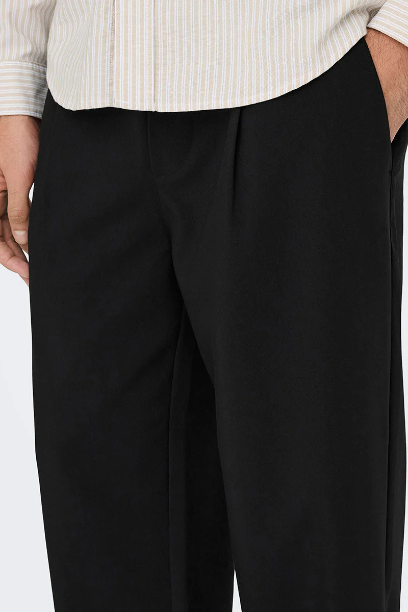 ONLY & SONS Will Loose Pants Jet Black - Image 3