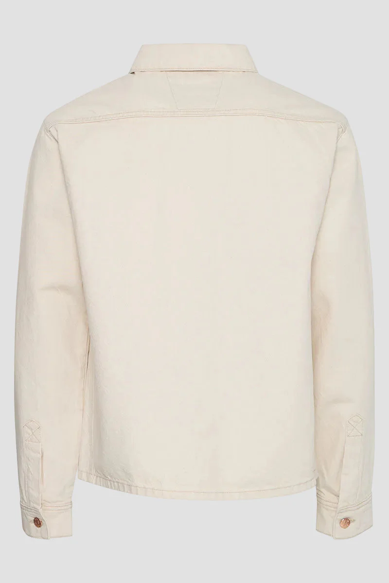 Solid William Overshirt Oatmeal - Image 6