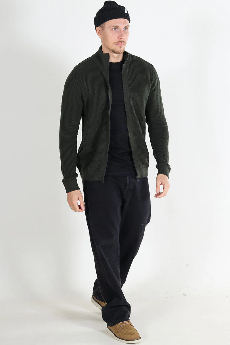 Solid Valencia Knit Full  Zip Rosin - Image 2