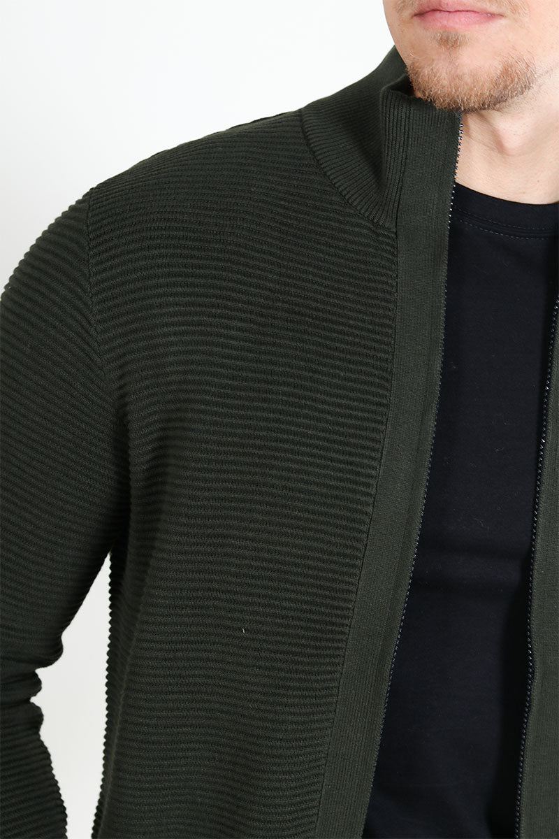 Solid Valencia Knit Full  Zip Rosin - Image 4