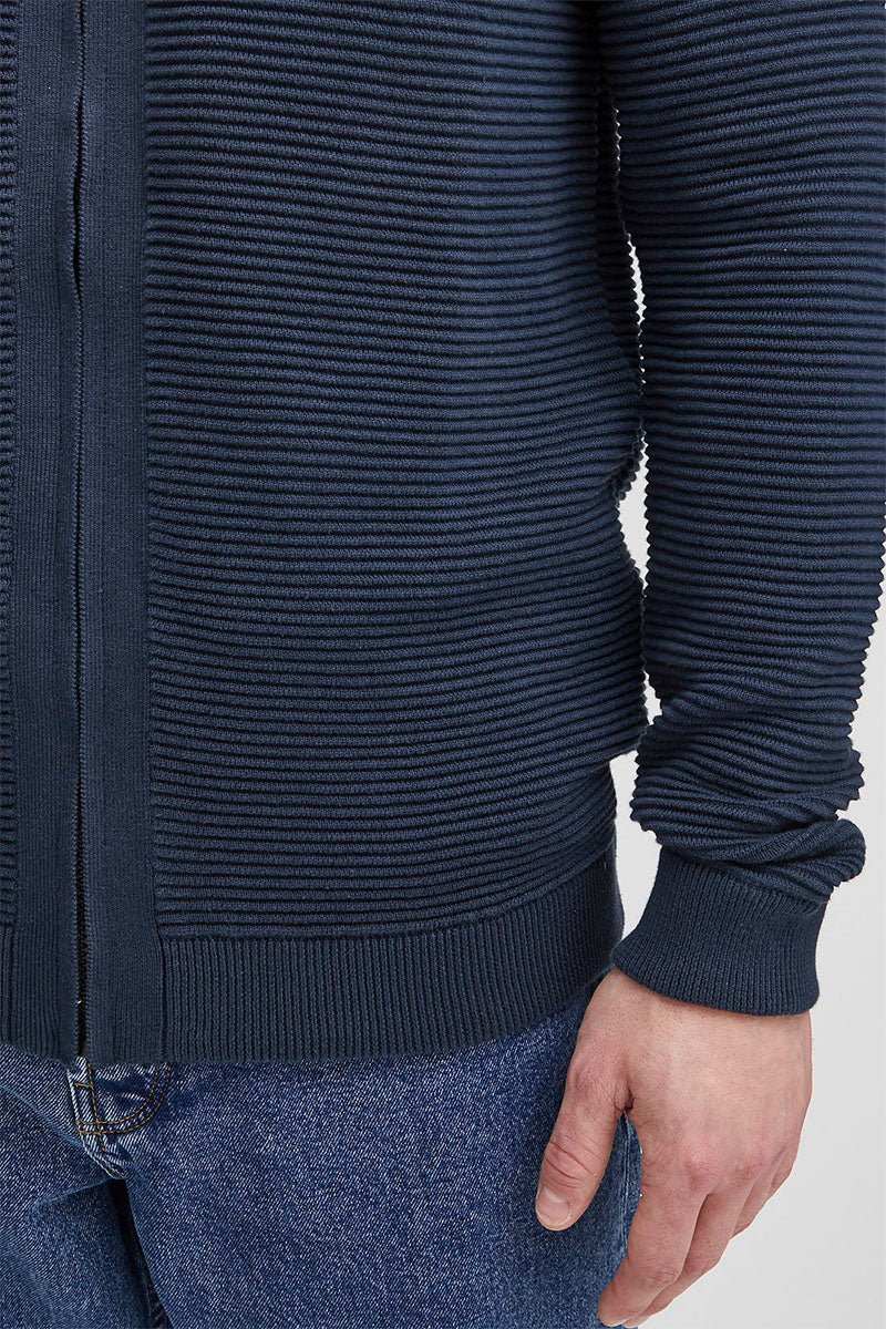 Solid Valencia Knit Full  Zip Insignia Blue - Image 4