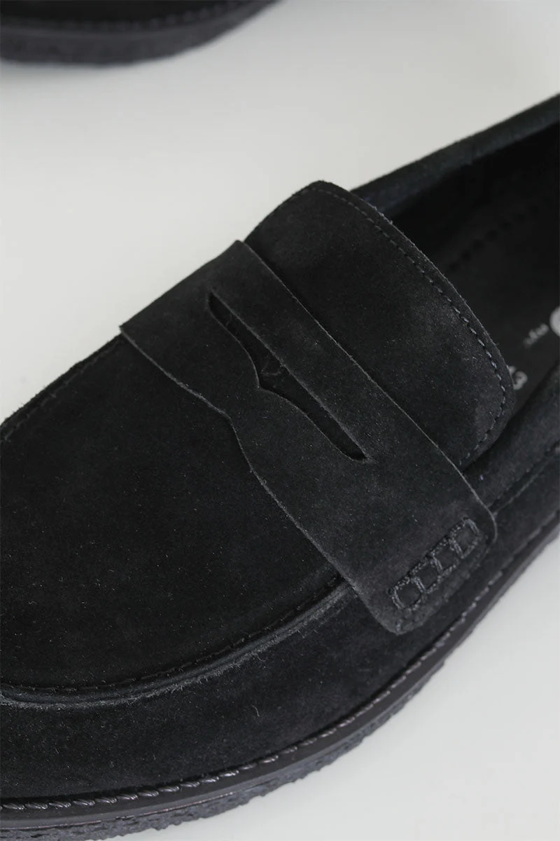 Basic Brand Black Suede Loafer Black - Image 4
