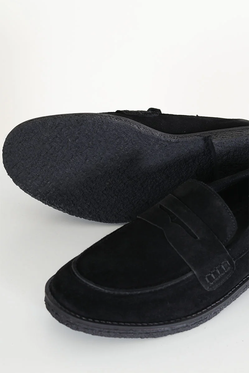 Basic Brand Black Suede Loafer Black - Image 5