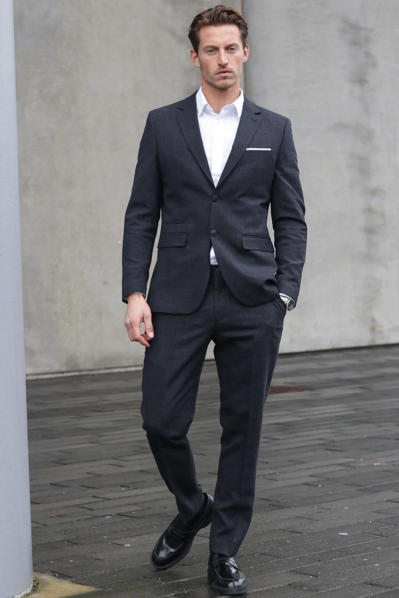 Selected SLHSLIM-OASIS LINEN TRS NOOS Black - Image 2
