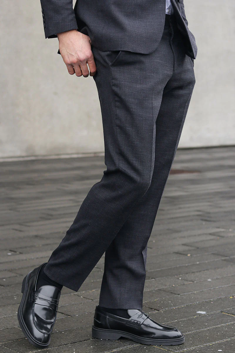 Selected SLHSLIM-OASIS LINEN TRS NOOS Black - Image 3