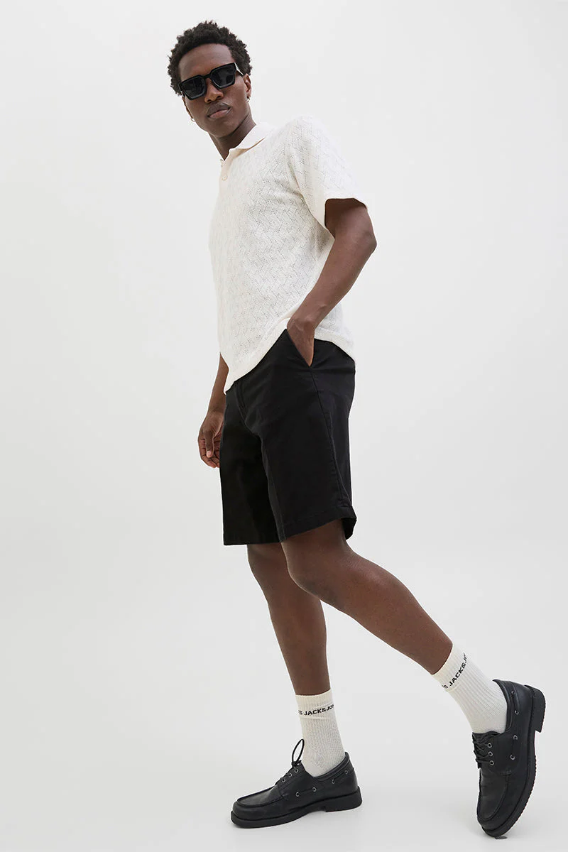 Jack & Jones Bill Barret Chino Shorts Black - Image 3