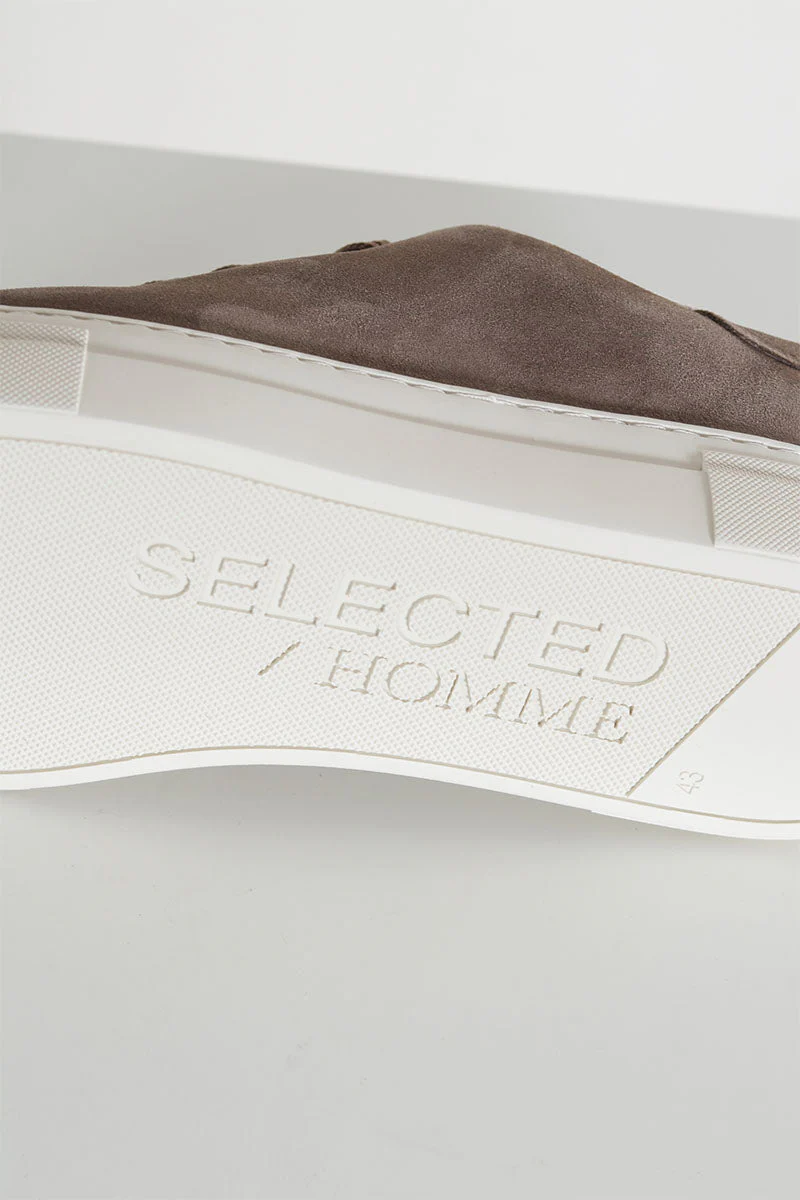 Selected SLHDAVID CHUNKY SUEDE SNEAKER NOOS Greige - Image 7