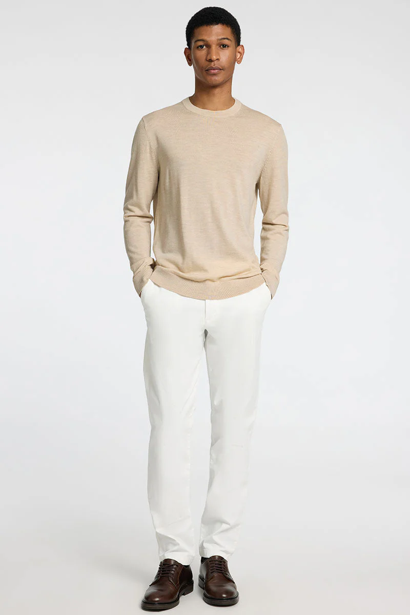 Selected Tray Merino Knit Crew Neck Oatmeal - Image 2