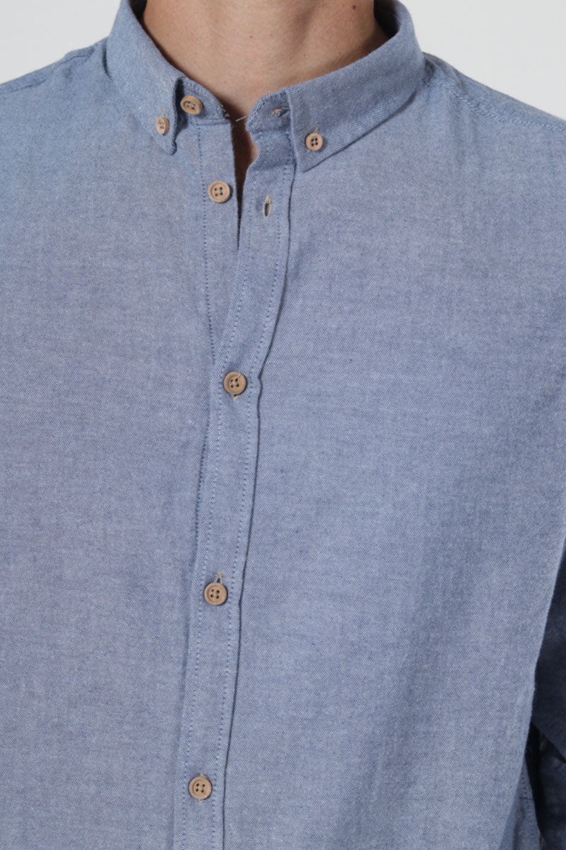 Kronstadt Johan Diego Cotton shirt Navy Mix - Image 3