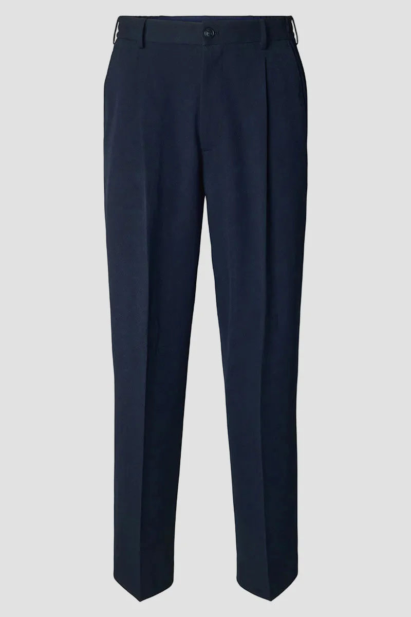 Selected Loose Finn Flex Pants Navy Blazer - Image 5