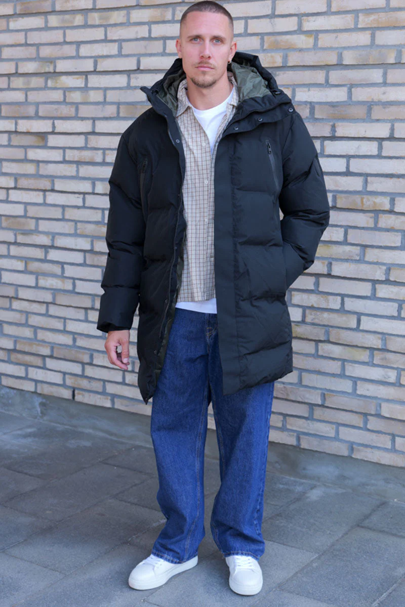 Jack & Jones Alpha Long Puffer Black - Image 2