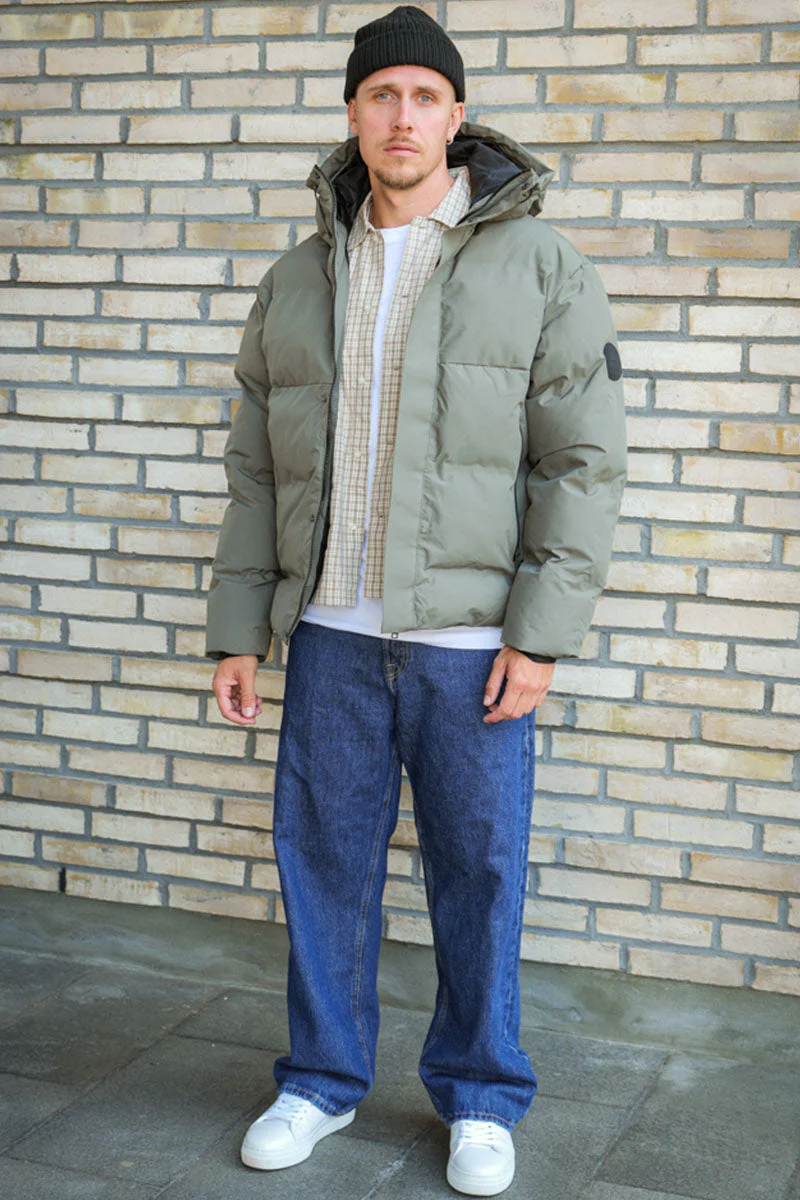 Jack & Jones Alpha Puffer Jacket Dusty Olive - Image 2