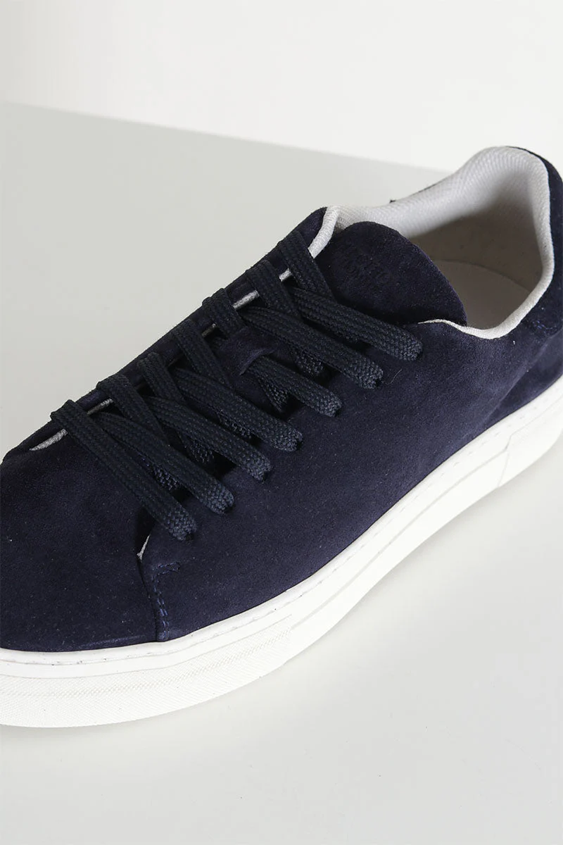 Selected David Chunky Suede Sneaker Dark Navy - Image 2