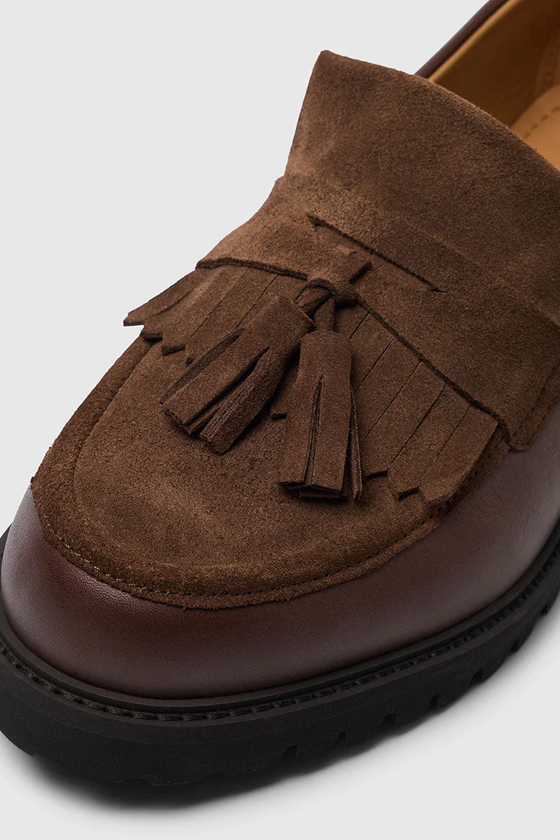 Selected Hugo Mix Tassel Loafer Chocolate Brown - Image 3