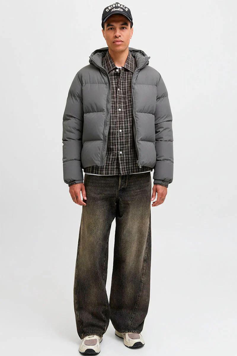 Jack & Jones Soho Puffer Hood Jacket  Castlerock - Image 2