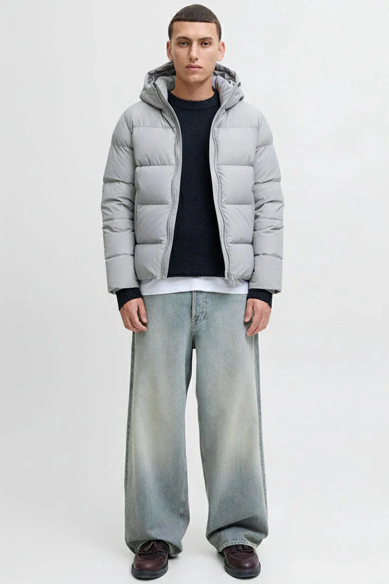 Jack & Jones Soho Puffer Hood Jacket  Dove - Image 2