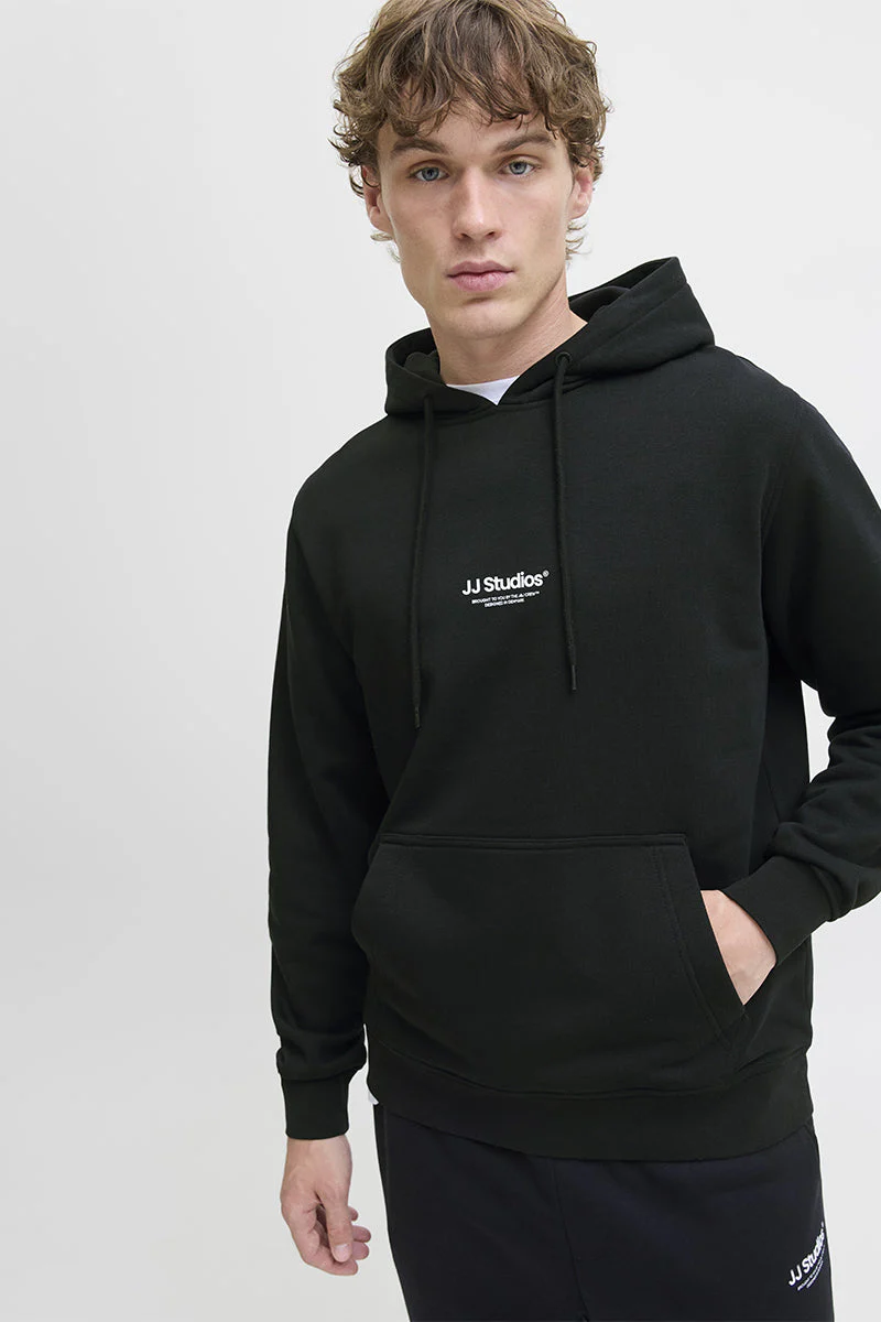Jack & Jones Soho Sweat Hoodie Black - Image 5