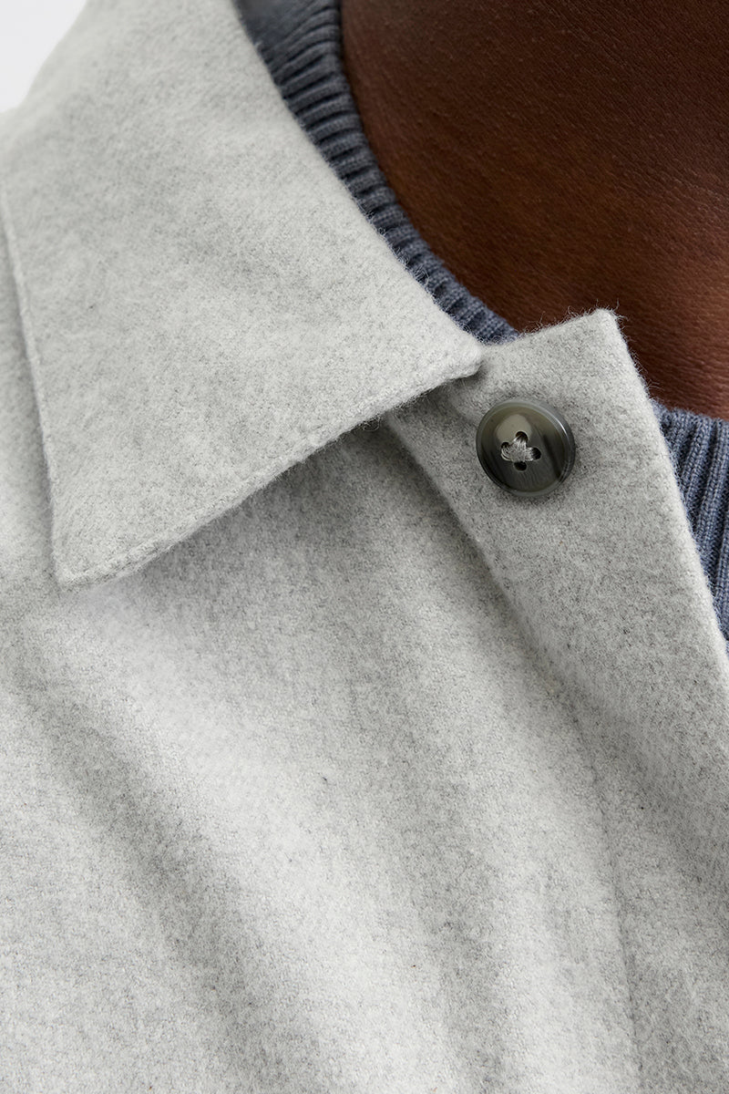 Jack & Jones Perfect Melange Overshirt Light Grey Melange - Image 3