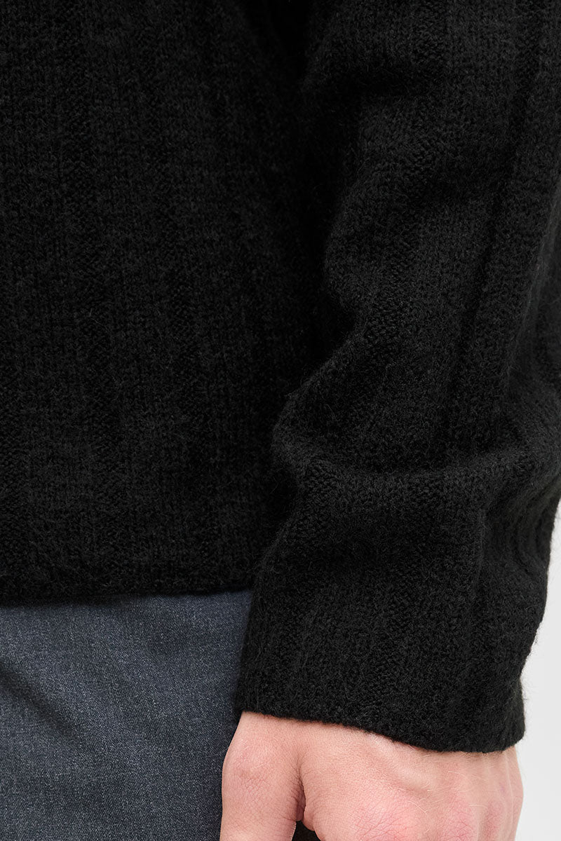 Jack & Jones Bradley Carter Knit Crew Neck Black - Image 4