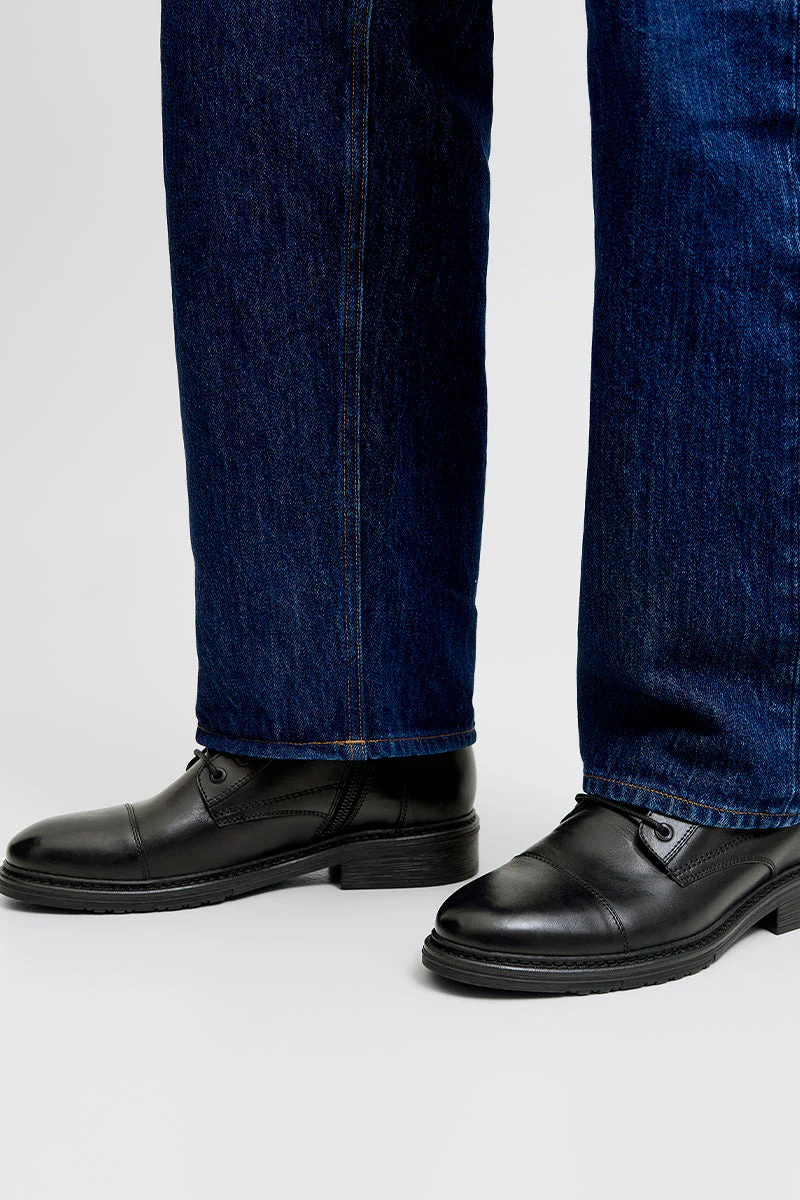 Jack & Jones Wentworth Leather Boots Black - Image 2