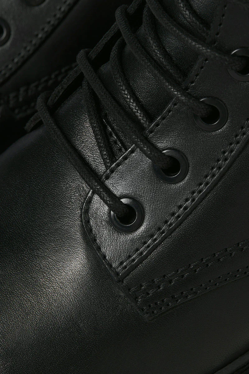 Jack & Jones Wentworth Leather Boots Black - Image 3