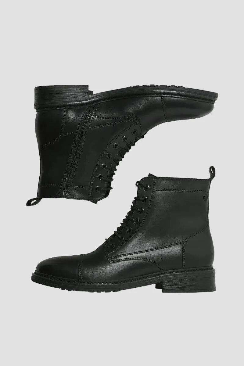 Jack & Jones Wentworth Leather Boots Black - Image 6