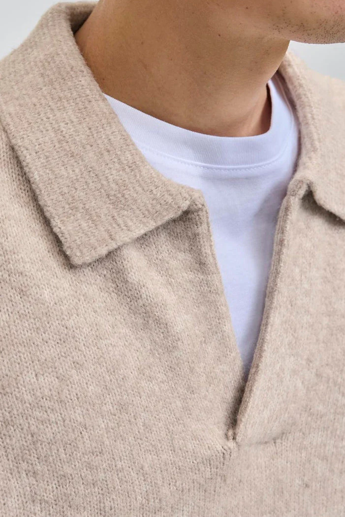 Jack & Jones Soho Ollie Knit Split Neck Atmosphere - Image 6