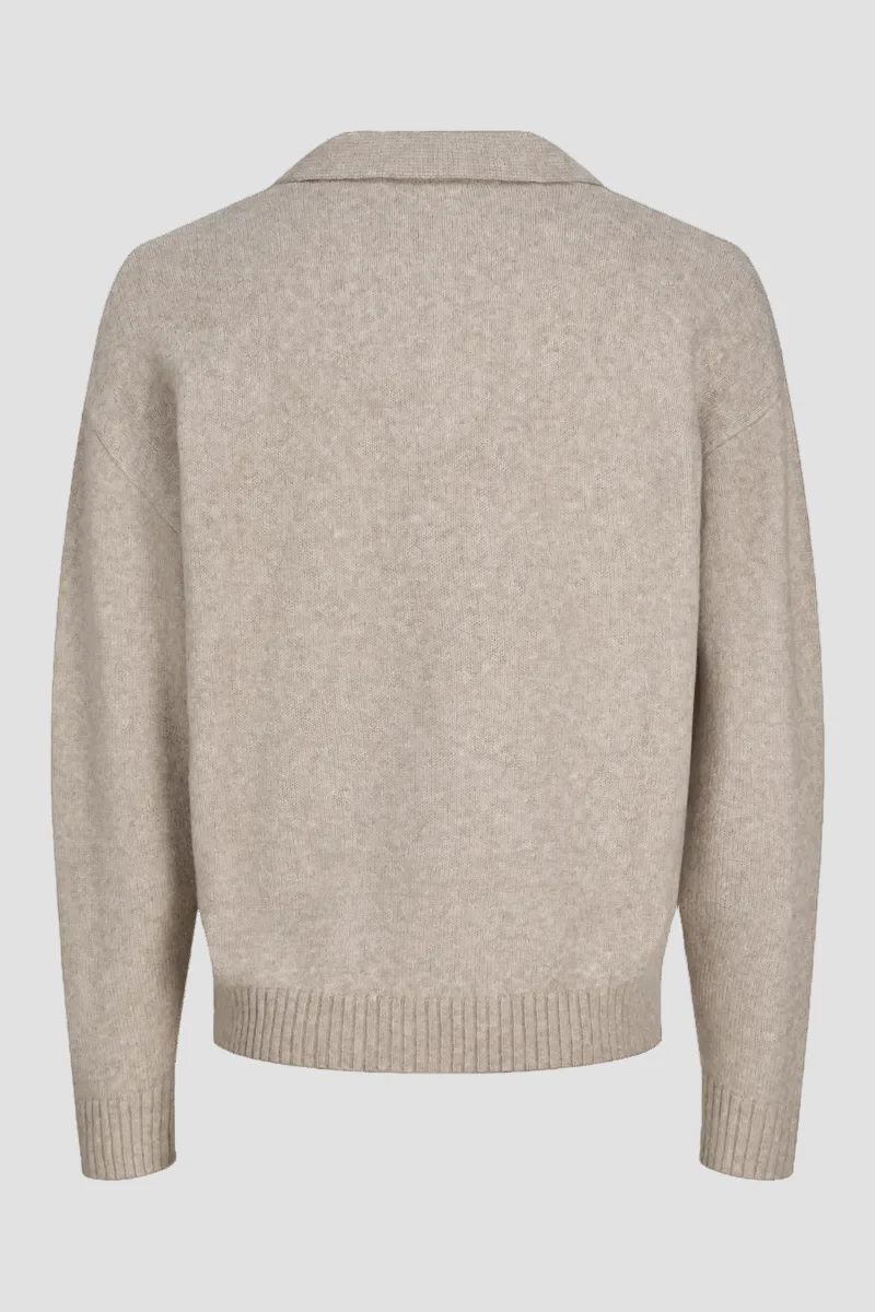 Jack & Jones Soho Ollie Knit Split Neck Atmosphere - Image 8