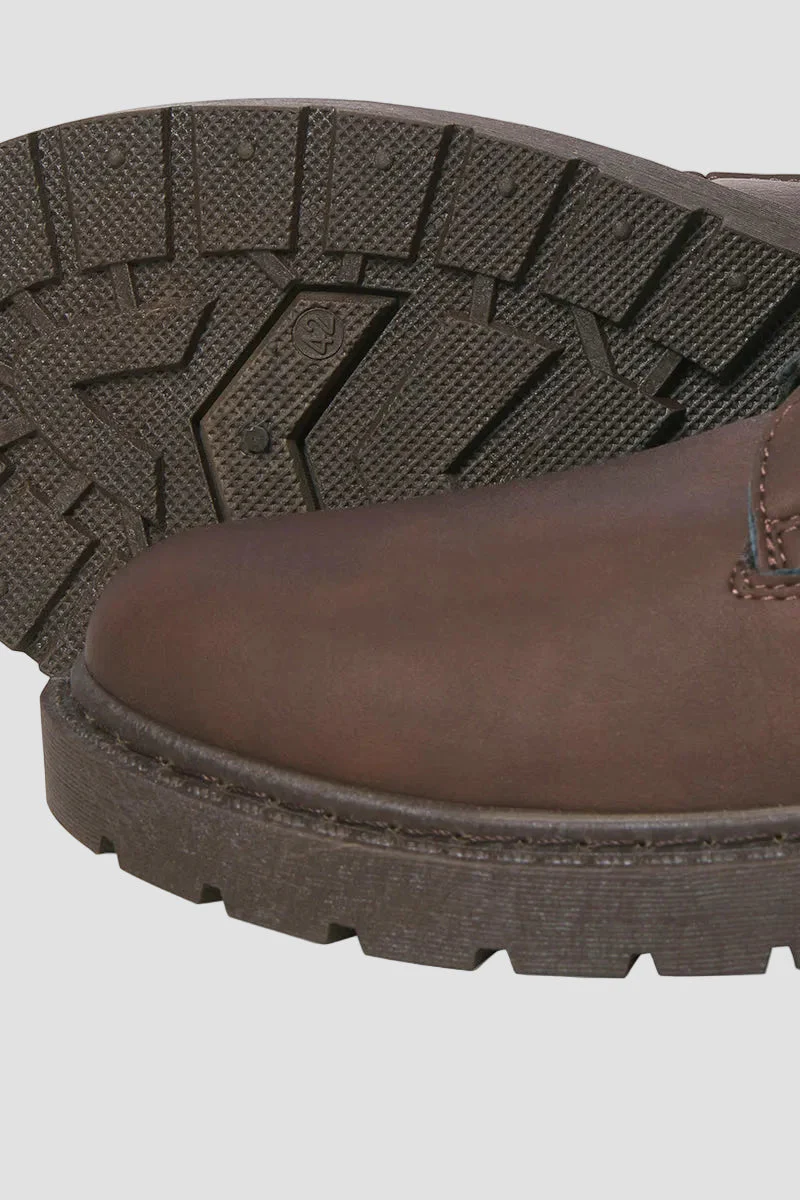 Jack & Jones Ainsworth PU Boots Brown Stone - Image 4