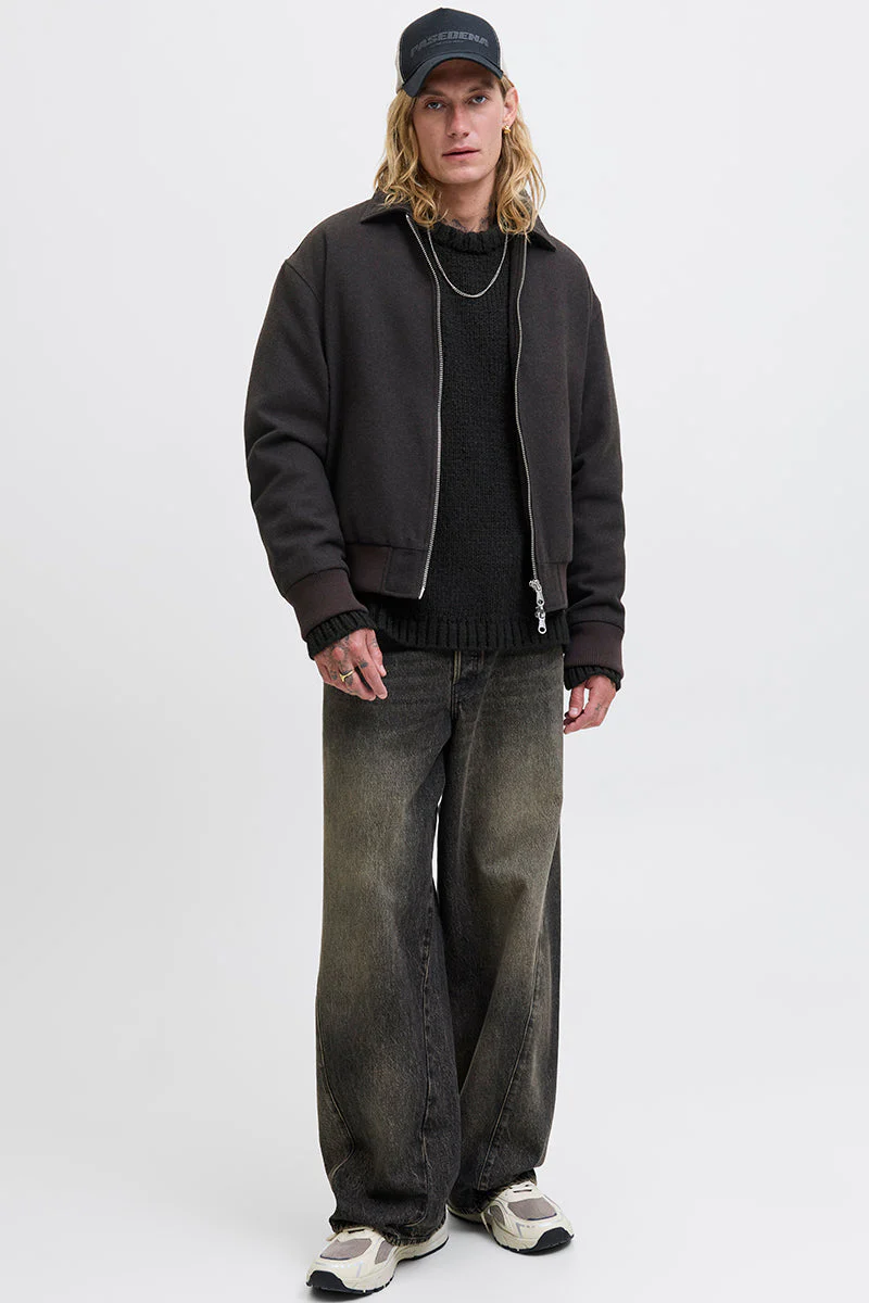 Jack & Jones Kidd Knit Crew Neck Black - Image 2