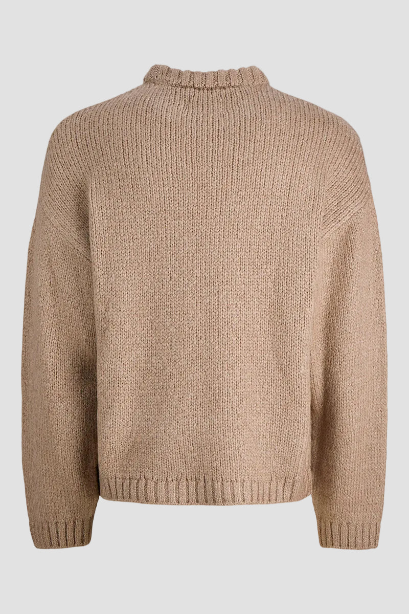 Jack & Jones Kidd Knit Crew Neck Desert Taupe - Image 10