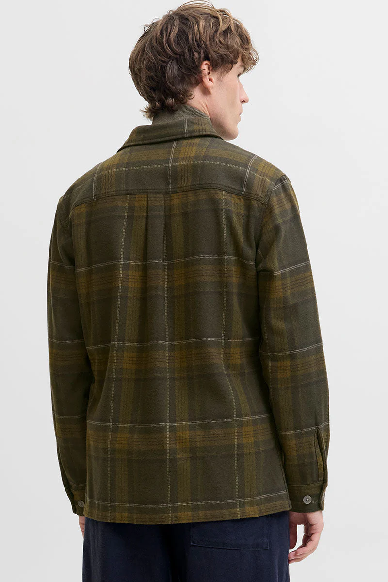 Jack & Jones Rayle Melange Check LS Overshirt Peat - Image 5