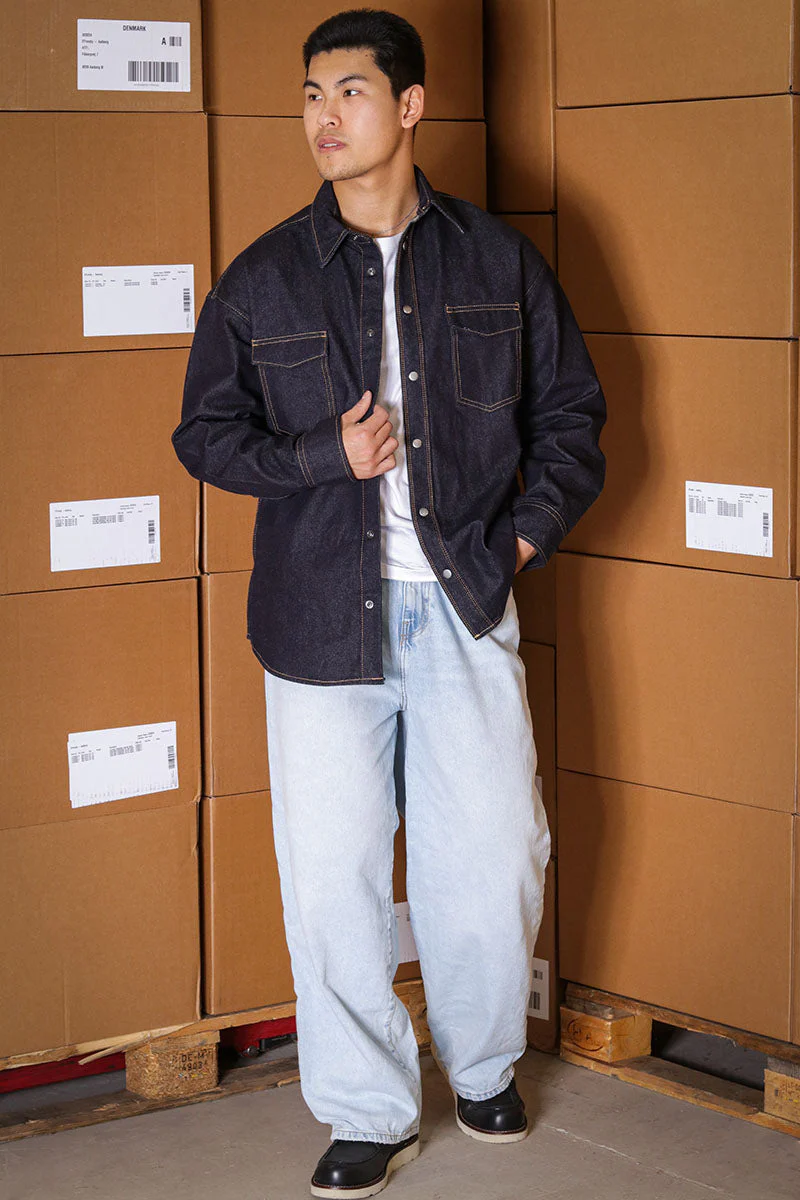 ONLY & SONS Carl Balloon Loose Fit Jeans  Light Blue Denim - Image 2