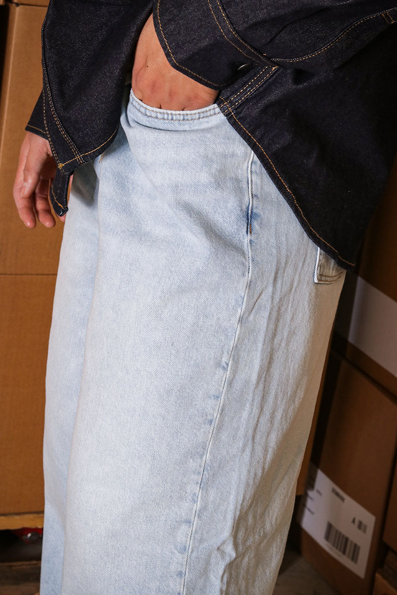 ONLY & SONS Carl Balloon Loose Fit Jeans  Light Blue Denim - Image 4