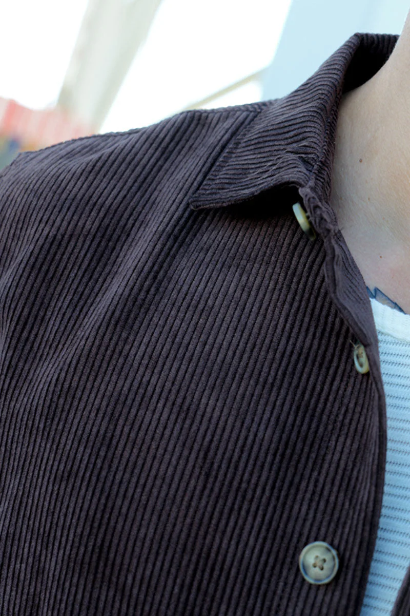 ONLY & SONS Tile Corduroy Shirt Coffee Bean - Image 6