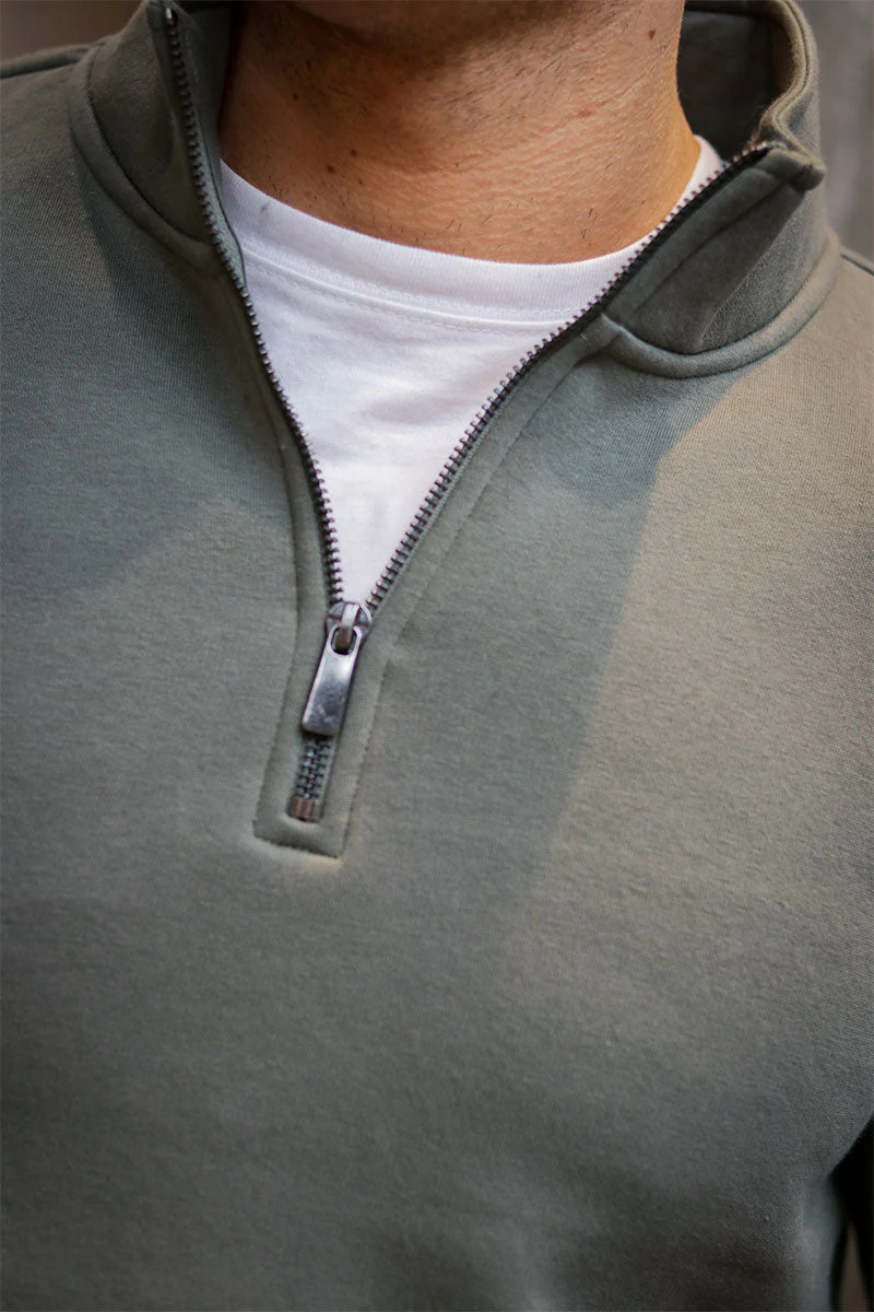 ONLY & SONS Ceres Half Zip Sweat Castor Gray - Image 4