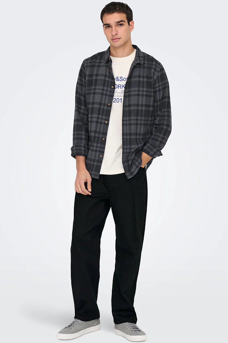 ONLY & SONS Edge Straight Fit Jeans Black Denim - Image 2