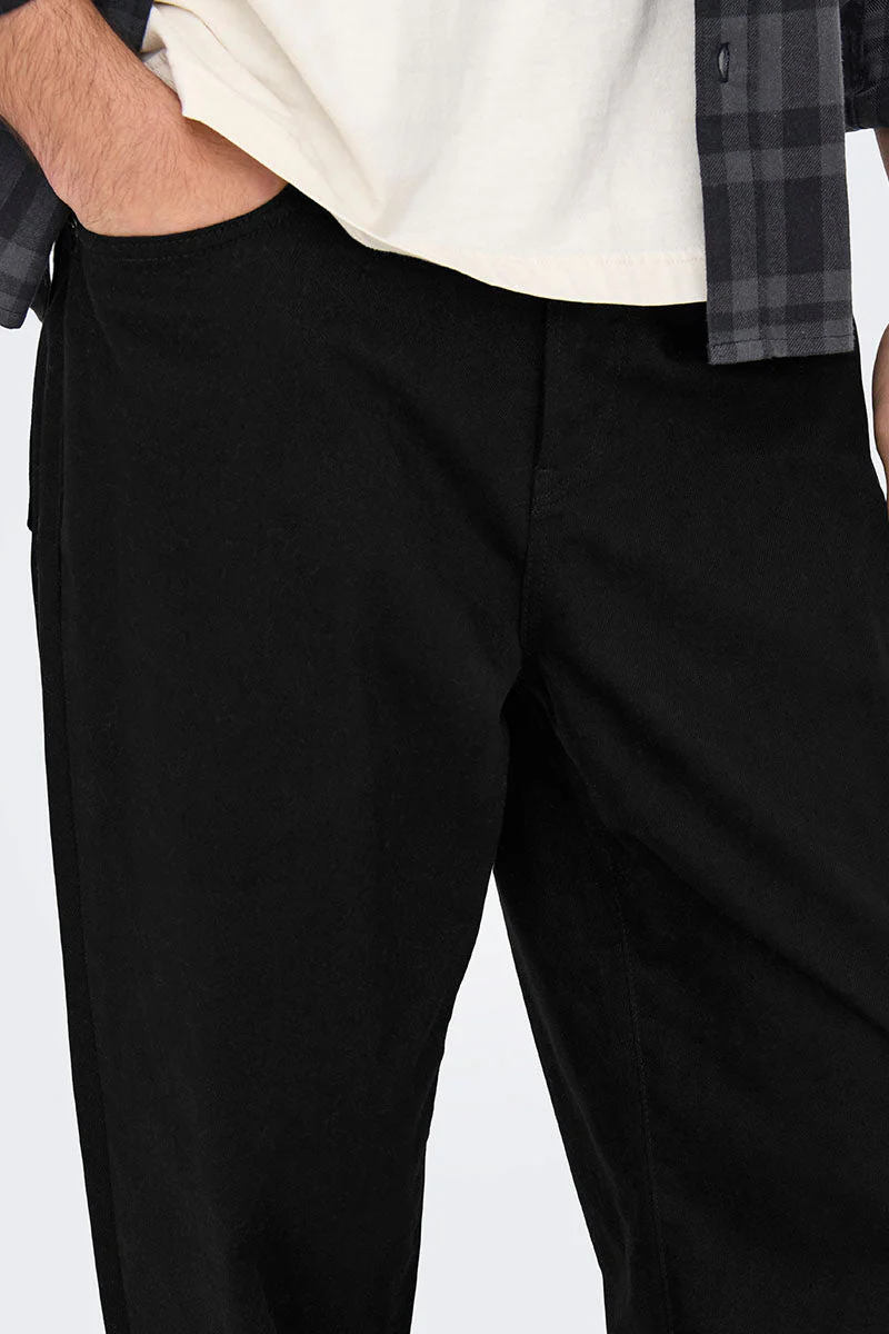 ONLY & SONS Edge Straight Fit Jeans Black Denim - Image 3