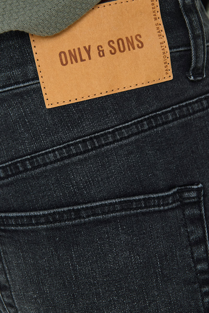 Only & Sons Weft Regular Fit 4101 Washed Black - Image 4