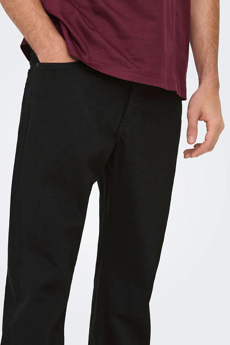 Only & Sons Fade Loose Fit 5396 Black Denim - Image 3