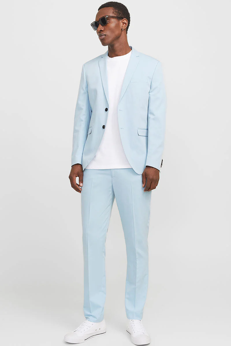 Jack & Jones Premium Franco Slim Fit Suit Chambray Blue