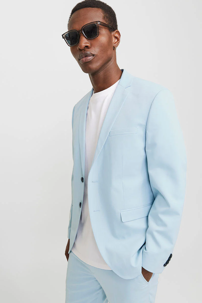 Jack & Jones Premium Franco Slim Fit Suit Chambray Blue - Image 2