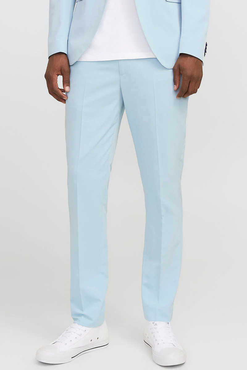 Jack & Jones Premium Franco Slim Fit Suit Chambray Blue - Image 5