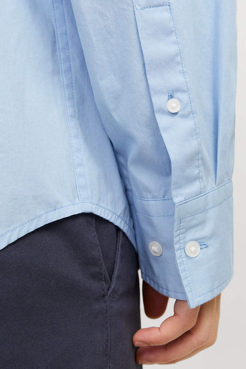 Jack & Jones Cody Relaxed Fit Poplin LS Shirt Chambray Blue - Image 4
