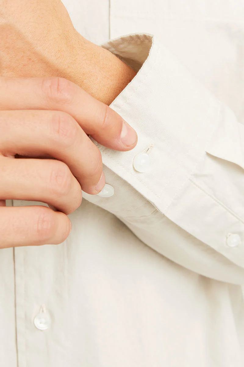 Jack & Jones Cody Relaxed Fit Poplin LS Shirt Moonbeam - Image 5