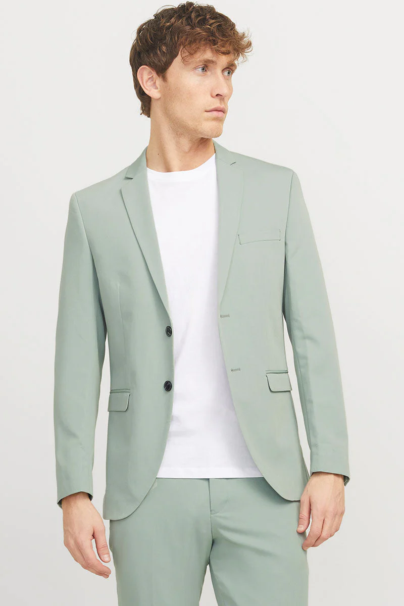 Jack & Jones Premium Franco Slim Fit Suit Iceberg Green - Image 2