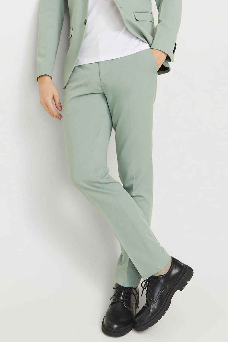 Jack & Jones Premium Franco Slim Fit Suit Iceberg Green - Image 3